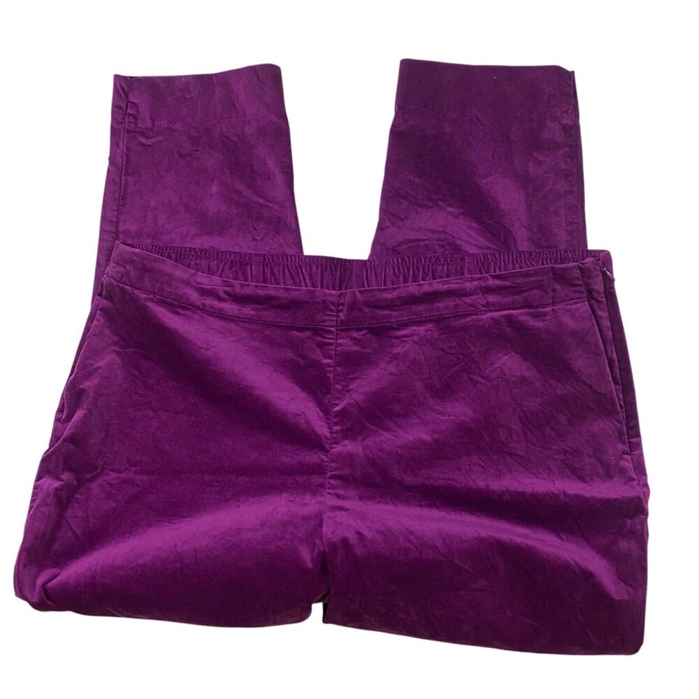J. Jill Velveteen Women's side zip Pants Women's size 20